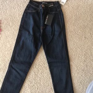 Fashion Nova High Waisted Dark Skinny Jeans